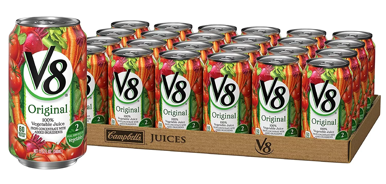 V8 Original 100% Vegetable Juice, 11.5 Fl Oz Can, Pack of 24