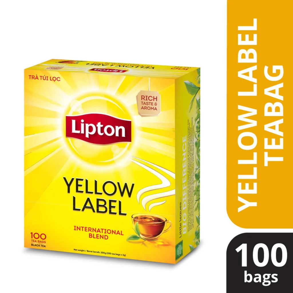 Lipton – Yellow Label – Enveloped Black Tea Bags – 100 pcs